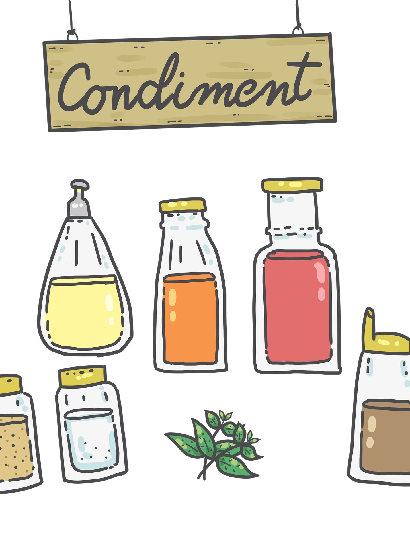 Condiment decoration